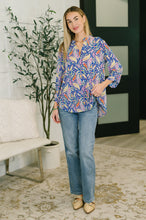 Lizzy Top in Royal Blue Paisley - Sunshine Styles Boutique