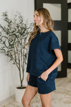 Love on the Loose Quilted Top in Navy