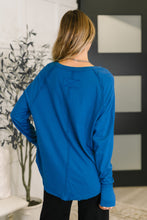Nice to Each Other Raglan Sleeve Top in Classic Blue