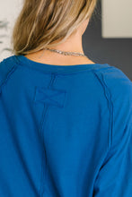 Nice to Each Other Raglan Sleeve Top in Classic Blue