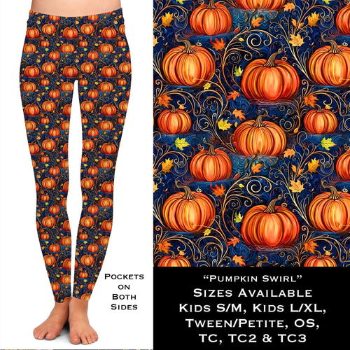 Pumpkin Swirl Leggings with Pockets