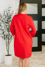 Portfolio Quarter Sleeve Dress in Red - Sunshine Styles Boutique