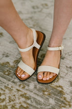 Riddle Ankle Strap Sandal in Beige