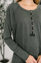 Rooftop View Raglan Sleeve Henley Top - Sunshine Styles Boutique