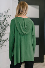 Running Late Hooded Long Sleeve in Dark Green