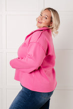 Same Ol' Situation Collared Pullover in Hot Pink