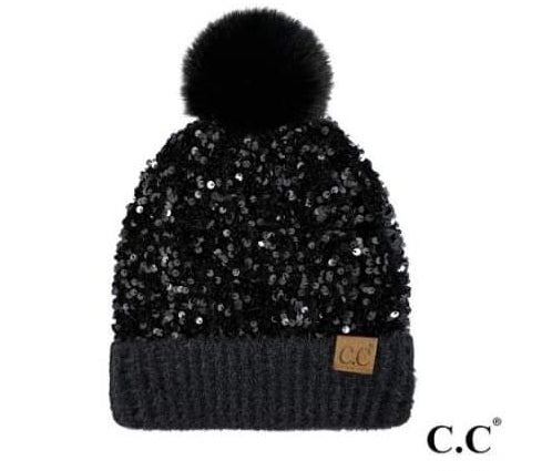 CC Glitter Beanie Hat