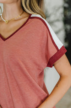 Sew Into You V-Neck Top in Light Rust