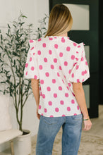 Shopping Spree Notched Neck Puff Sleeve Blouse - Sunshine Styles Boutique