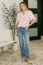 Shopping Spree Notched Neck Puff Sleeve Blouse - Sunshine Styles Boutique