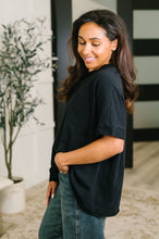 The Layback Relaxed Basic Tee in Black