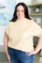 This Little Life Mock Neck Short Sleeve Sweater in Oatmeal