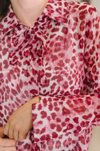Totally Not Dramatic Leopard Print Button Down in Hot Pink