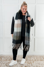 Wanderlust Wrap Oversized Plaid Fringe Scarf in Grey and Jade - Sunshine Styles Boutique
