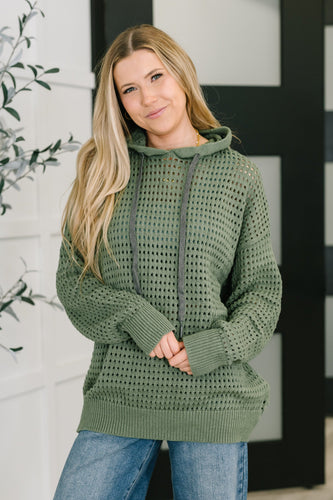 What a Catch Open Weave Pullover