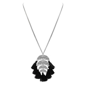 Ximena Collection - Silver Raven Necklace