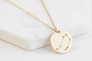 Zodiac Collection - Rose Gold Libra Necklace (Sep 23 - Oct 22)