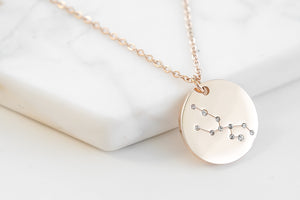 Zodiac Collection - Rose Gold Taurus Necklace (Apr 20 - May 20)