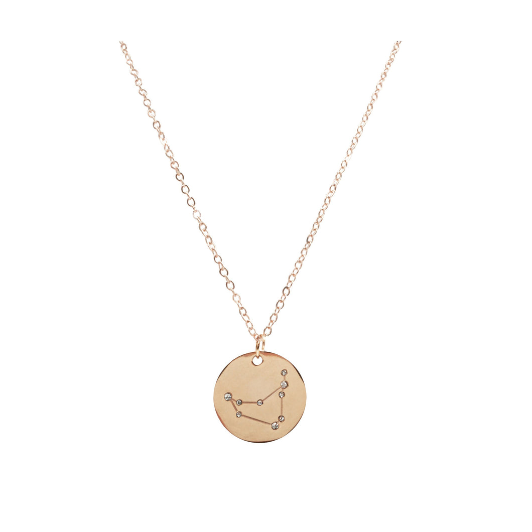 Zodiac Collection - Rose Gold Capricorn Necklace (Dec 22 - Jan 19)