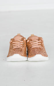Mayo Glitter Sneaker in Rose Gold