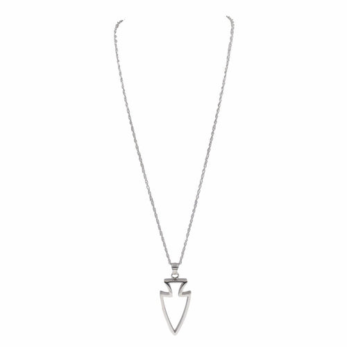 Jasper Collection - Silver Arrowhead Necklace