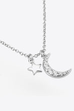 Zircon Star and Moon Pendant Necklace