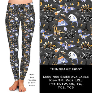 Dinosaur Boo - Leggings with Pockets - Sunshine Styles Boutique