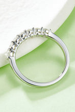 Moissanite Platinum-Plated Half-Eternity Ring