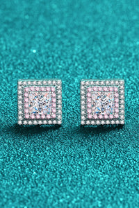 Moissanite Square Stud Earrings