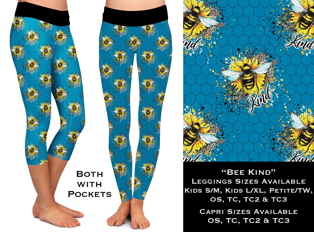 Bee Kind Leggings & Capris with Pockets
