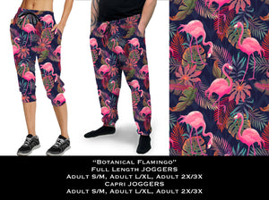 Botanical Flamingo - Full & Capri Joggers - Sunshine Styles Boutique