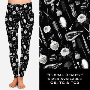 Floral Beauty - Leggings with Pockets