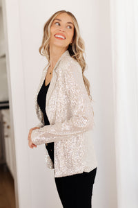 I Know You're Busy Sequin Blazer
