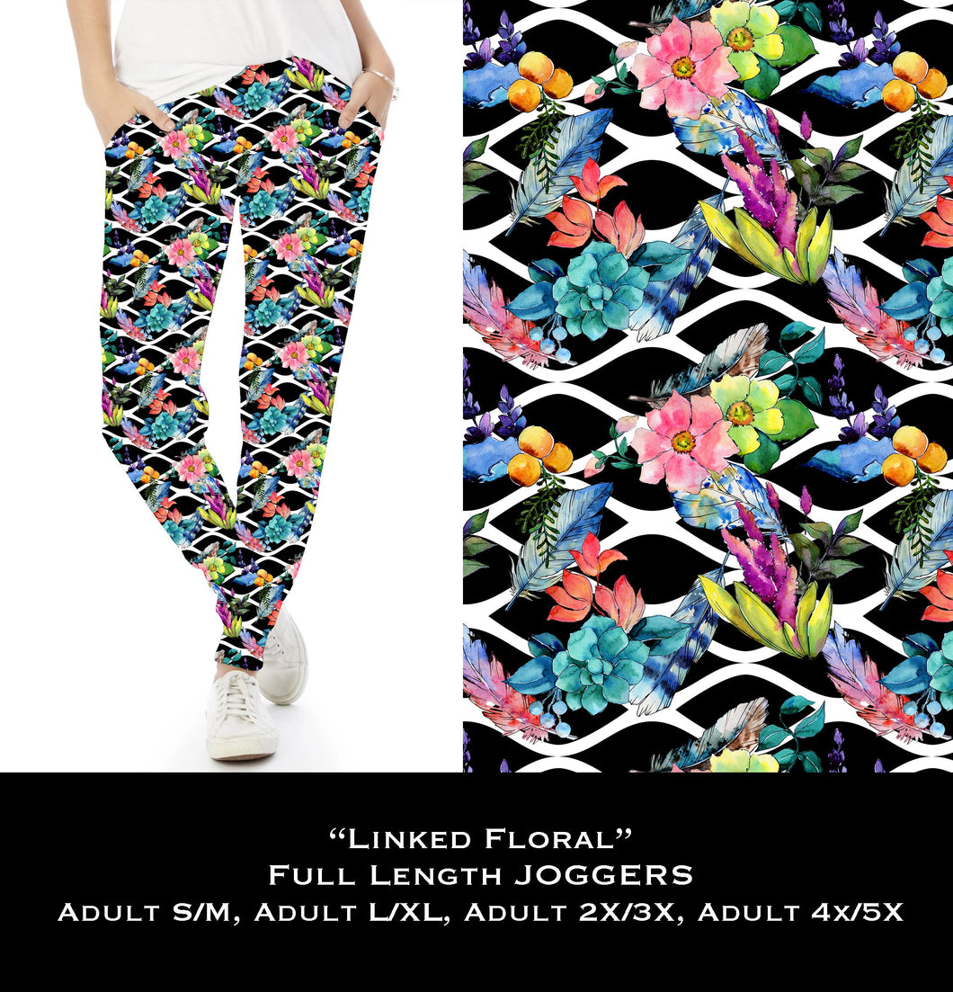 Linked Floral - Full Joggers - Sunshine Styles Boutique
