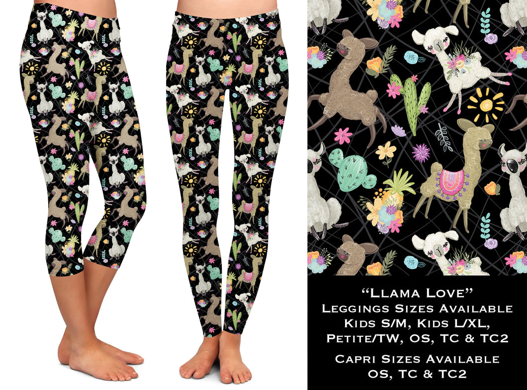 Llama Love - Legging & Capri
