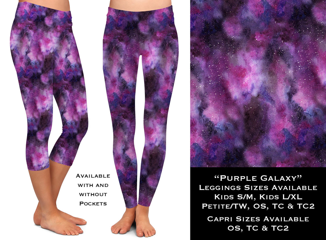 Purple Galaxy - Legging & Capri