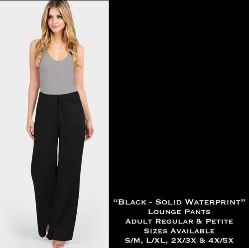 Solid Black Lounge Pants - Sunshine Styles Boutique