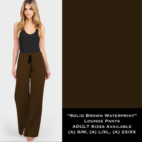 Solid Brown - Lounge Pants - Sunshine Styles Boutique