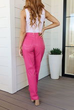 Tanya Control Top Faux Leather Pants in Hot Pink