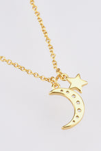 Zircon Star and Moon Pendant Necklace