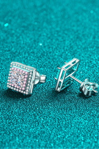 Moissanite Square Stud Earrings