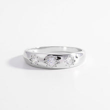 925 Sterling Silver Inlaid Zircon Ring