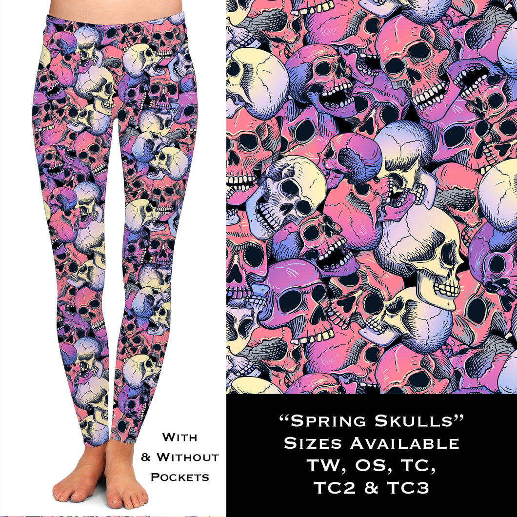 Spring Skulls - Legging & Capri